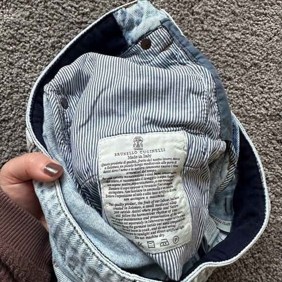 Brunello Cucinelli Straight Leg Mid Rise Jeans - Picture 5 of 12